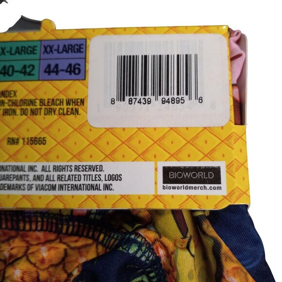 Bioworld Size L 36-38 Boxer Briefs SpongeBob SquarePants Patrick Pineapple NEW - Picture 5 of 7